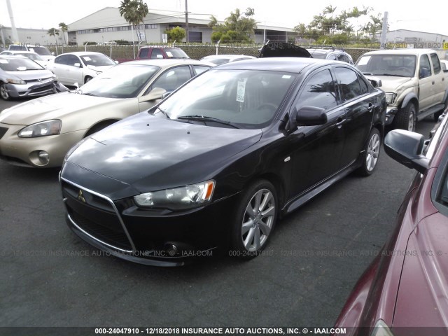 JA32U8FW4CU011263 - 2012 MITSUBISHI LANCER GT BLACK photo 2