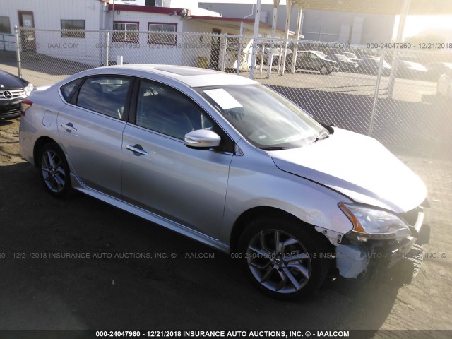 3N1AB7AP6FY367179 - 2015 NISSAN SENTRA S/SV/SR/SL SILVER photo 1