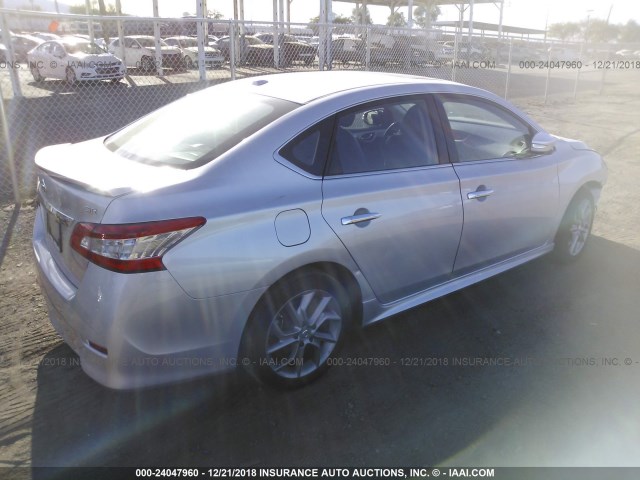 3N1AB7AP6FY367179 - 2015 NISSAN SENTRA S/SV/SR/SL SILVER photo 4