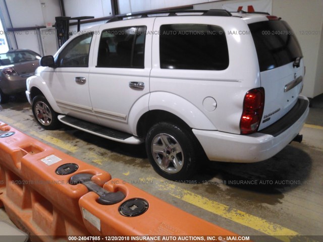 1D8HD58D44F225571 - 2004 DODGE DURANGO LIMITED WHITE photo 3