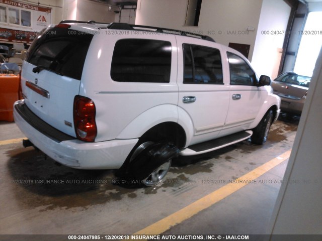 1D8HD58D44F225571 - 2004 DODGE DURANGO LIMITED WHITE photo 4