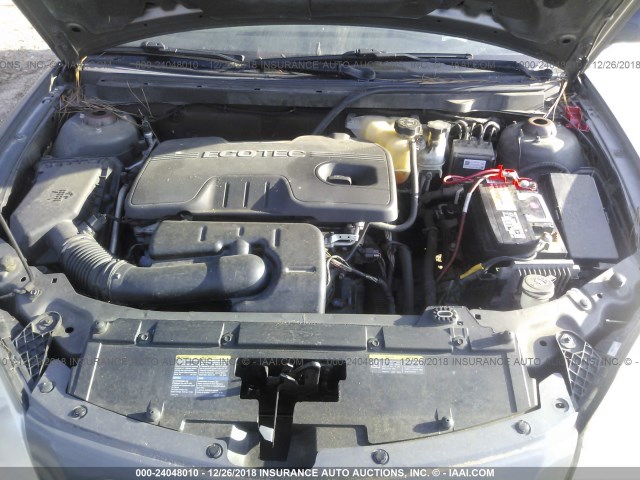 1G2ZF57B284107425 - 2008 PONTIAC G6 VALUE LEADER/BASE GRAY photo 10