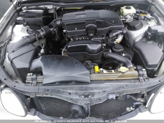 JT8BD69S530182351 - 2003 LEXUS GS SILVER photo 10