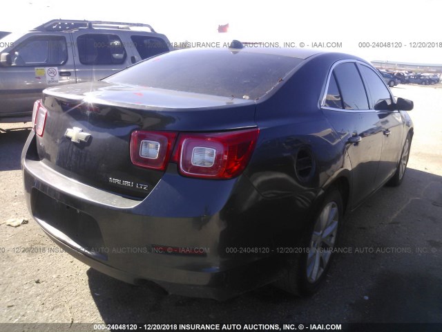 1G11H5SA6DF275996 - 2013 CHEVROLET MALIBU LTZ GRAY photo 4