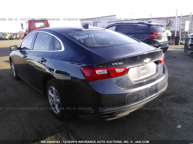 1G1ZC5ST7JF187814 - 2018 CHEVROLET MALIBU LS შავი ფოტო 3