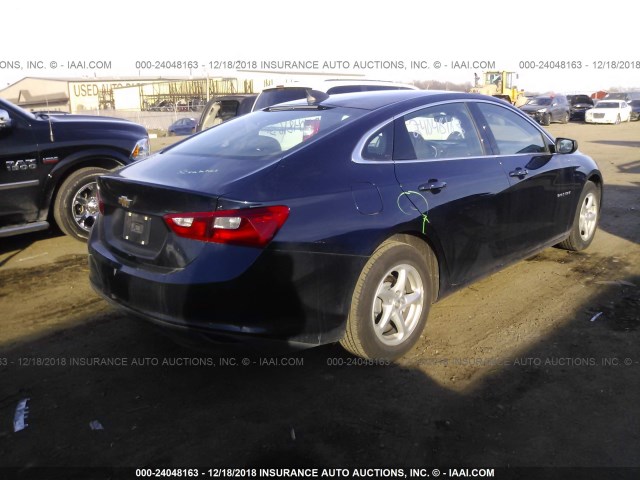 1G1ZC5ST7JF187814 - 2018 CHEVROLET MALIBU LS შავი ფოტო 4