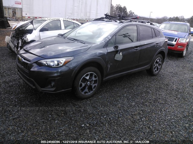 JF2GTADC2JH344689 - 2018 SUBARU CROSSTREK PREMIUM GRAY photo 2