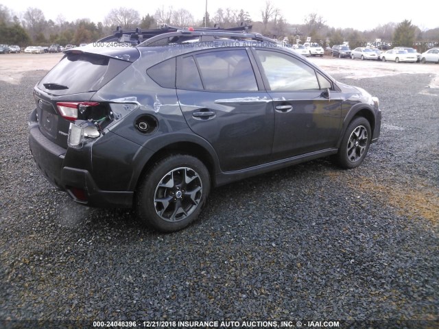 JF2GTADC2JH344689 - 2018 SUBARU CROSSTREK PREMIUM GRAY photo 4