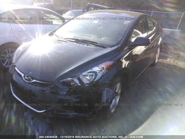 KMHDH4AEXDU869209 - 2013 HYUNDAI ELANTRA GLS/LIMITED BLACK photo 2