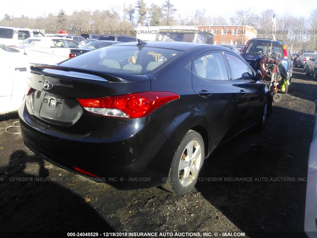 KMHDH4AEXDU869209 - 2013 HYUNDAI ELANTRA GLS/LIMITED BLACK photo 4