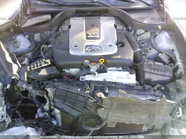 JN1CV6AP0FM501651 - 2015 INFINITI Q40 SILVER photo 10