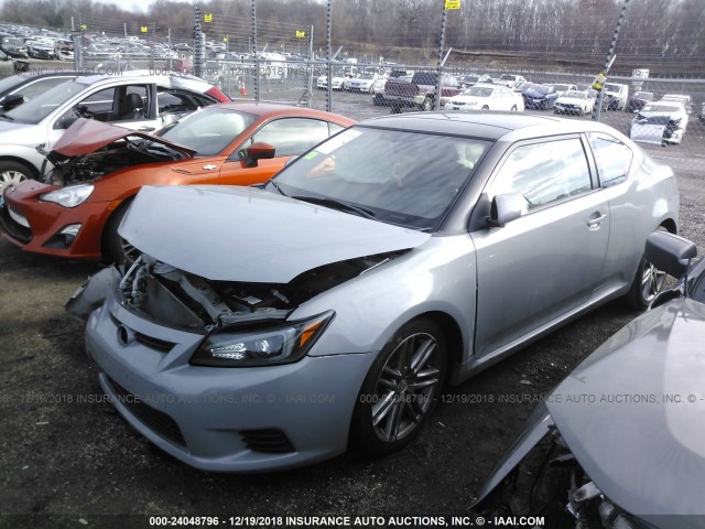 JTKJF5C78D3059481 - 2013 TOYOTA SCION TC ნაცრისფერი ფოტო 2