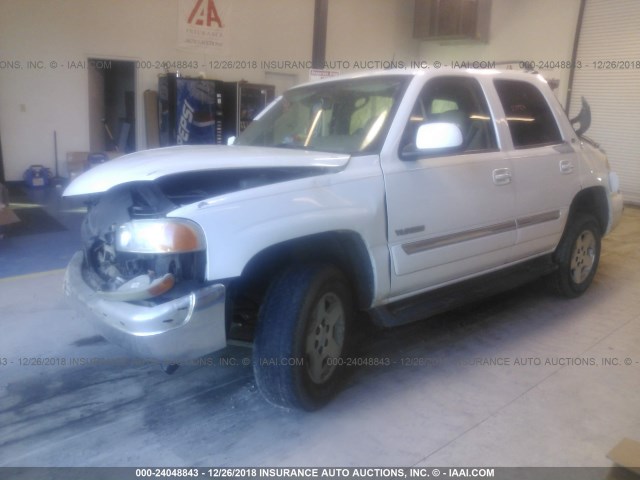 1GKEC13T05J195144 - 2005 GMC YUKON WHITE photo 2