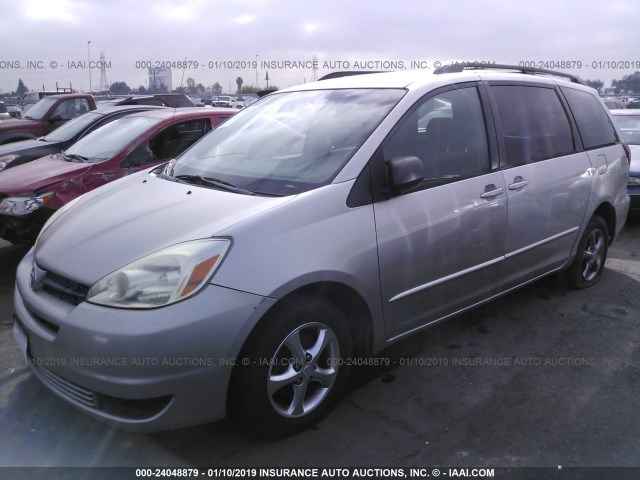 5TDZA23C95S268085 - 2005 TOYOTA SIENNA CE/LE SILVER photo 2