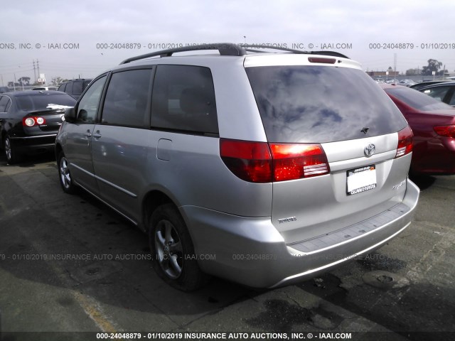 5TDZA23C95S268085 - 2005 TOYOTA SIENNA CE/LE SILVER photo 3