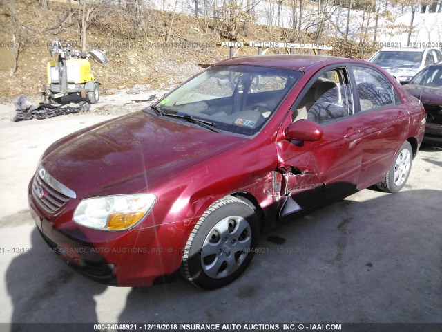 KNAFE121075451897 - 2007 KIA SPECTRA EX/LX RED photo 2