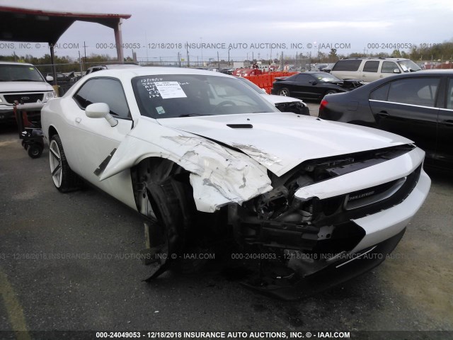 2C3CDYAG9EH206498 - 2014 DODGE CHALLENGER SXT WHITE photo 1