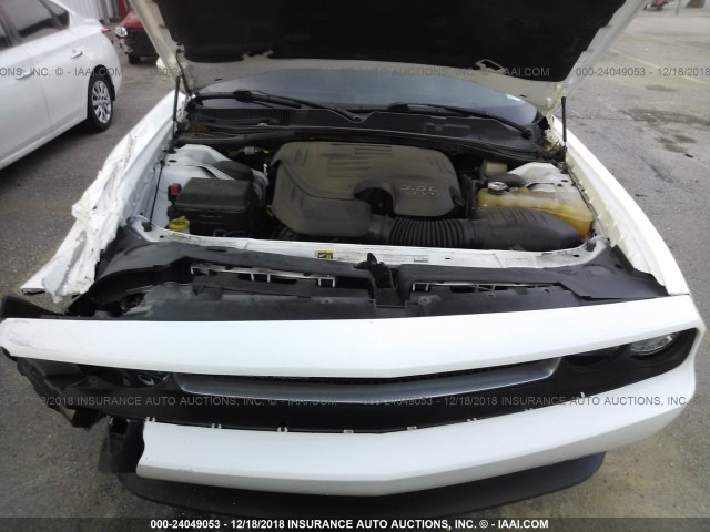 2C3CDYAG9EH206498 - 2014 DODGE CHALLENGER SXT WHITE photo 10