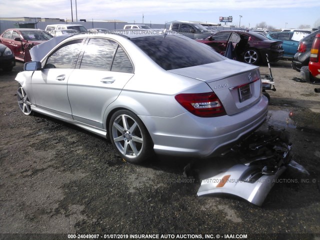 WDDGF4HB5EA949920 - 2014 MERCEDES-BENZ C 250 SILVER photo 3