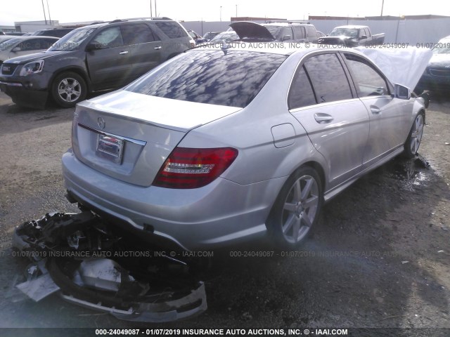 WDDGF4HB5EA949920 - 2014 MERCEDES-BENZ C 250 SILVER photo 4