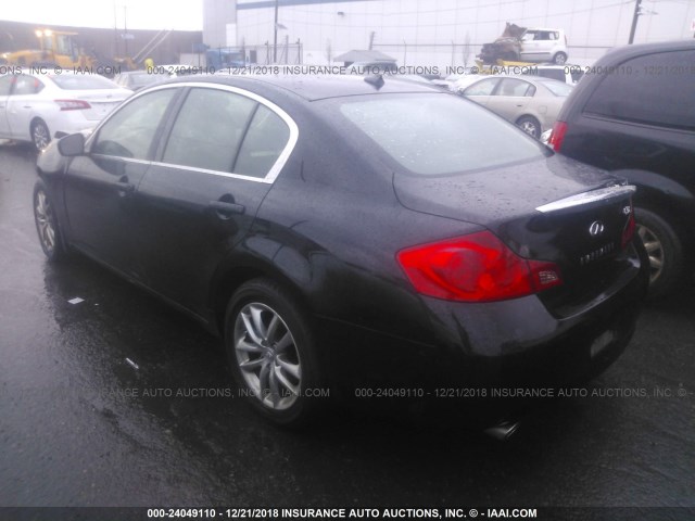 JNKCV61F09M352634 - 2009 INFINITI G37 BLACK photo 3