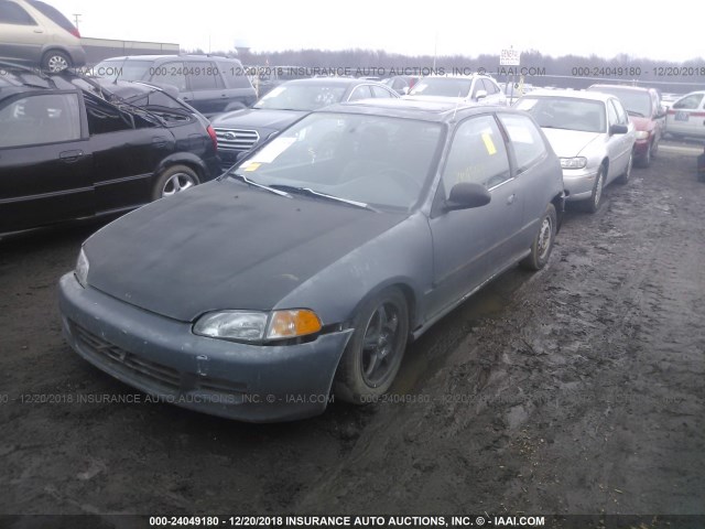 2HGEH2362PH543500 - 1993 HONDA CIVIC DX GRAY photo 2