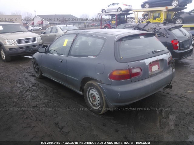 2HGEH2362PH543500 - 1993 HONDA CIVIC DX GRAY photo 3