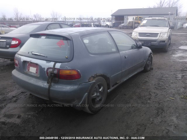 2HGEH2362PH543500 - 1993 HONDA CIVIC DX GRAY photo 4