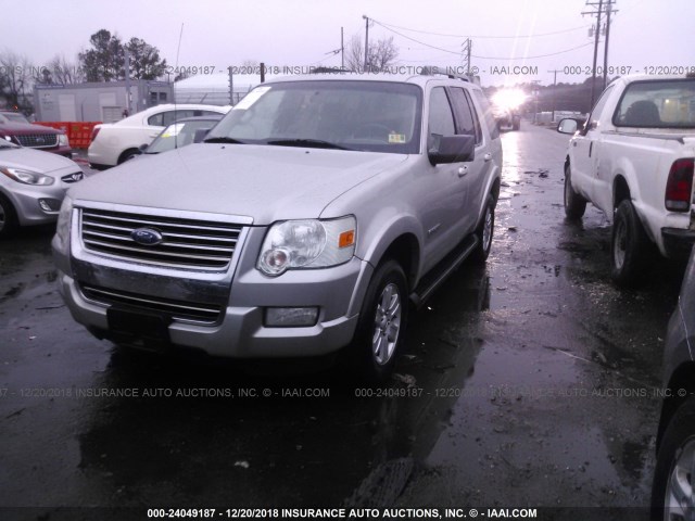 1FMEU63E48UA35144 - 2008 FORD EXPLORER XLT SILVER photo 2