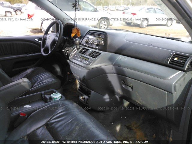 5FNRL38795B126447 - 2005 HONDA ODYSSEY EXL SILVER photo 5