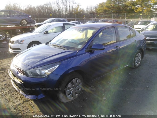 3KPA24AB1JE078169 - 2018 KIA RIO LX/S Dark Blue photo 2