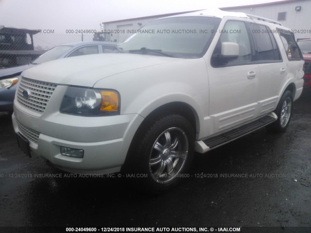 1FMFU20515LB00972 - 2005 FORD EXPEDITION LIMITED WHITE photo 2