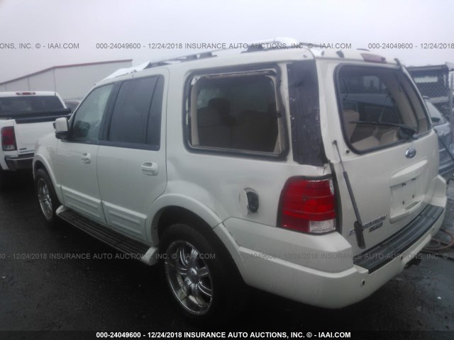 1FMFU20515LB00972 - 2005 FORD EXPEDITION LIMITED WHITE photo 3