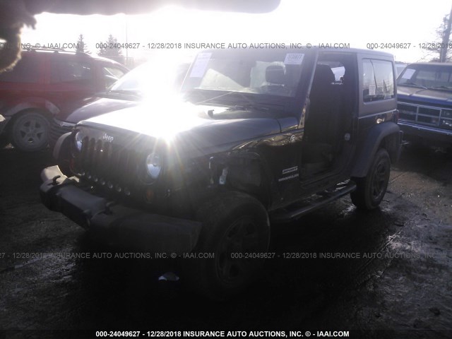 1C4AJWAG5DL618984 - 2013 JEEP WRANGLER SPORT BLACK photo 2