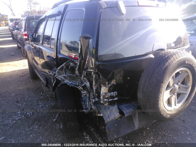 1J4GL38K45W563953 - 2005 JEEP LIBERTY RENEGADE BLACK photo 6