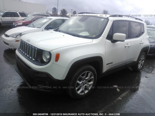 ZACCJABT0FPB63910 - 2015 JEEP RENEGADE LATITUDE WHITE photo 2