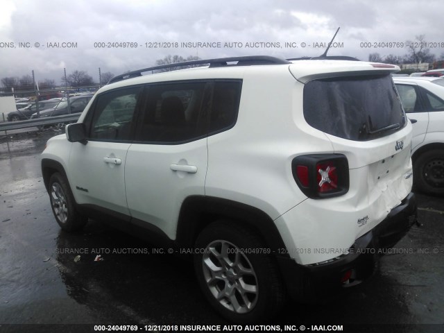 ZACCJABT0FPB63910 - 2015 JEEP RENEGADE LATITUDE WHITE photo 3