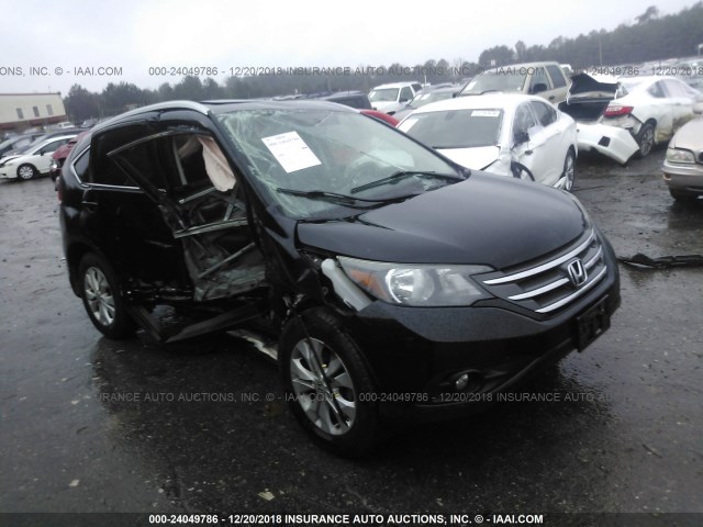 2HKRM3H74EH520551 - 2014 HONDA CR-V EXL BLACK photo 1