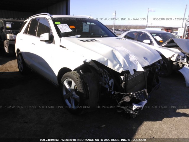 4JGDA5HB1GA769608 - 2016 MERCEDES-BENZ GLE 350 4MATIC WHITE photo 1