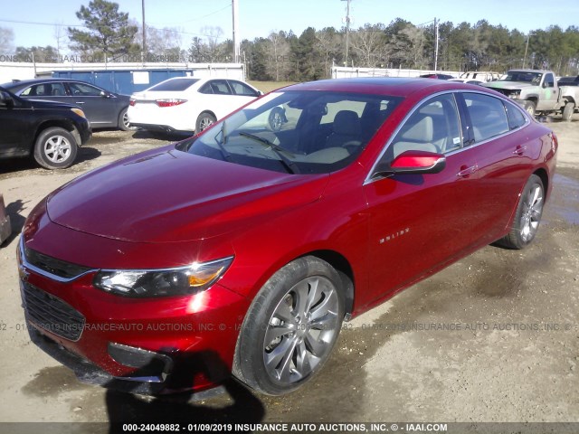 1G1ZH5SX2GF299188 - 2016 CHEVROLET MALIBU PREMIER RED photo 2