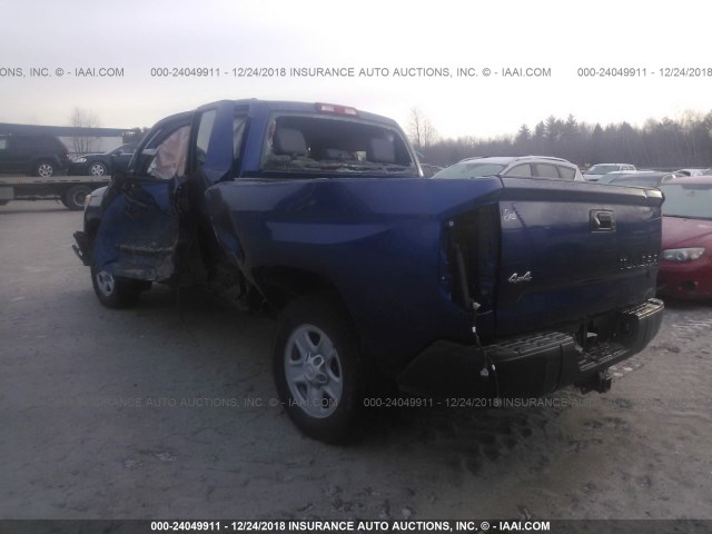 5TFUM5F11EX053386 - 2014 TOYOTA TUNDRA DOUBLE CAB SR/SR5 BLUE photo 3