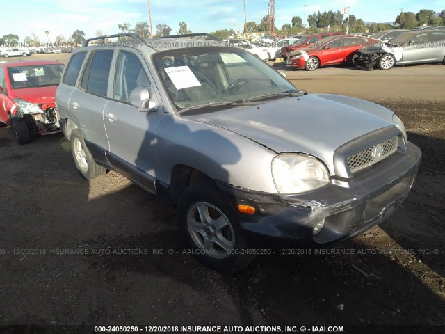 KM8SC73D64U697756 - 2004 HYUNDAI SANTA FE GLS/LX SILVER photo 1