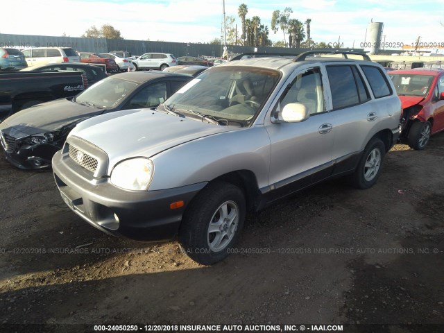 KM8SC73D64U697756 - 2004 HYUNDAI SANTA FE GLS/LX SILVER photo 2