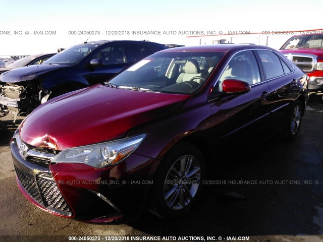 4T1BF1FK2HU618264 - 2017 TOYOTA CAMRY LE/XLE/SE/XSE 红色 照片 2