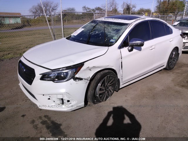 4S3BNAS61J3003135 - 2018 SUBARU LEGACY SPORT WHITE photo 2