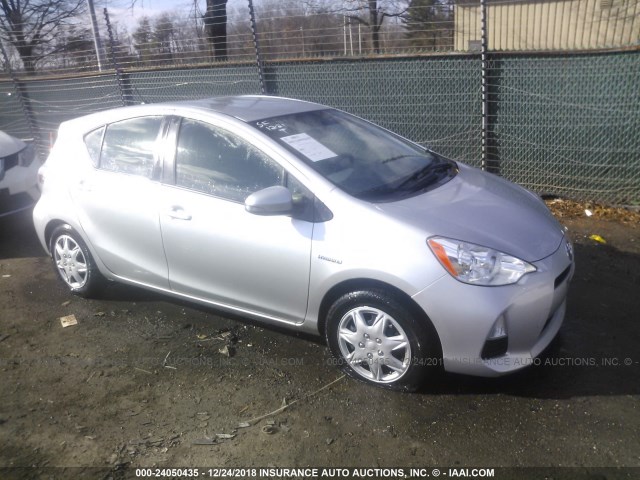 JTDKDTB39C1027752 - 2012 TOYOTA PRIUS C SILVER photo 1