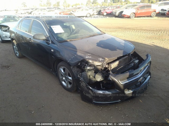 1G1ZH57B184291335 - 2008 CHEVROLET MALIBU 1LT BLACK photo 1