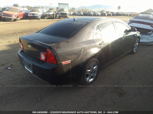 1G1ZH57B184291335 - 2008 CHEVROLET MALIBU 1LT BLACK photo 4