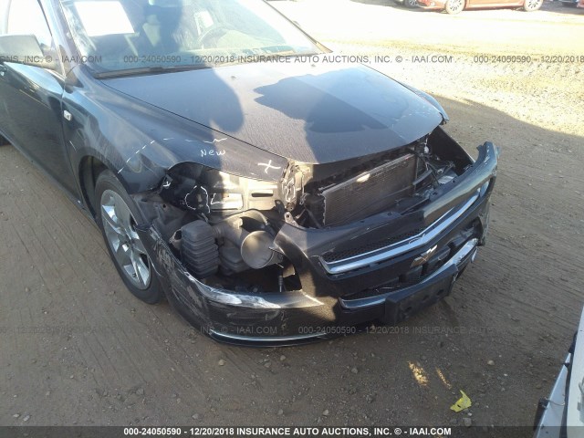 1G1ZH57B184291335 - 2008 CHEVROLET MALIBU 1LT BLACK photo 6