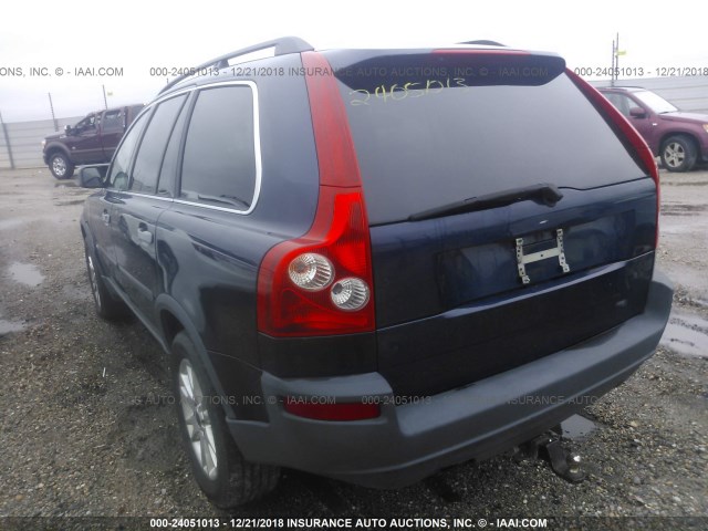 YV1CZ91H341102222 - 2004 VOLVO XC90 T6 BLACK photo 3